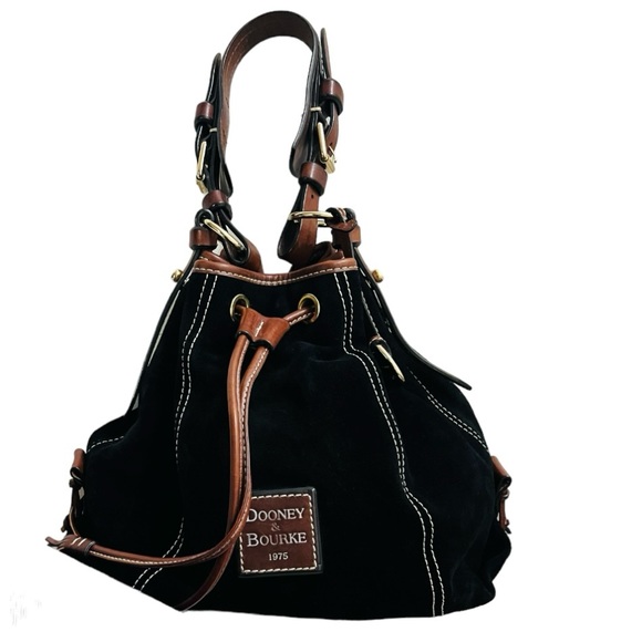 Dooney & Bourke EUC Suede bucket bag Black with dust bag - Picture 5 of 16